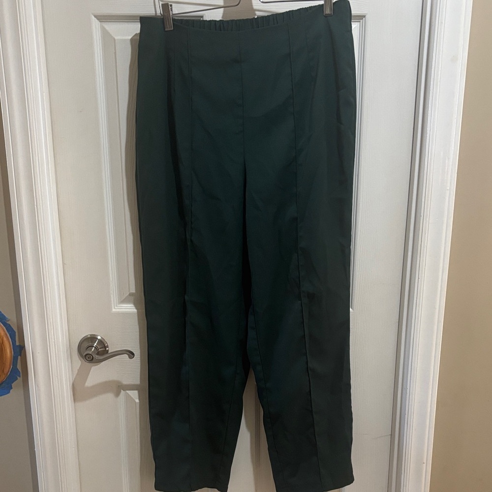 SHEIN Women's Dark Green Straight Leg Pants